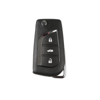 XHORSE XKTO00EN VVDI2 Toyota Type Wired Universal Remote Key 3 Buttons English Version 5pcs/lot Get 25 Bonus Points for Each Key