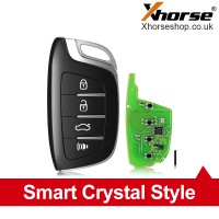 1PC Xhorse XSCS00EN Universal Smart Key Colorful Crystal Style 4 Buttons Get 60 Bonus Points