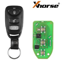 XHORSE XKHY00EN VVDI2 Hyundai Type Wired Universal Remote Key 3 Buttons English Version  5 pcs/lot