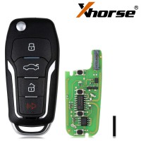 1PC XHORSE XEFO01EN Super Remote Key Ford Style Flip 4 Buttons Built-in Super Chip English Version