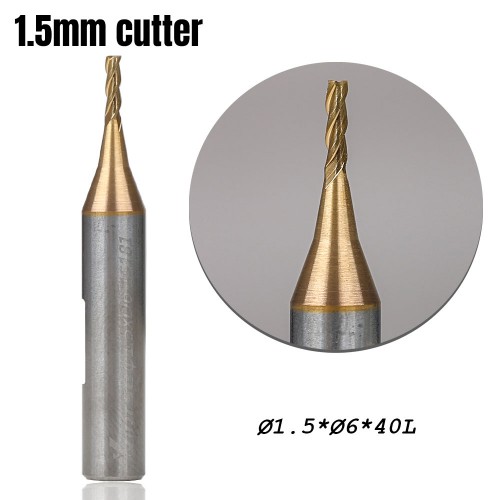 1.5mm Milling Cutter For Condor XC-Mini Plus/Plus II/XC-002 and Dolphin XP005/XP005L/XP007 5pcs/lot