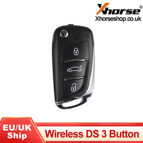 [UK/EU Ship] Xhorse XNDS00EN DS Style Wireless Universal Remote Key 3 Buttons 5pcs/lot