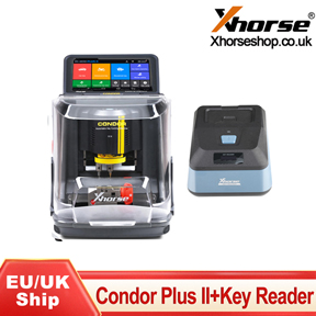 Xhorse Condor MINI Plus II Automatically Key Cutting Machine Plus Xhorse XDKR00GL Key Reader Multiple Key Types