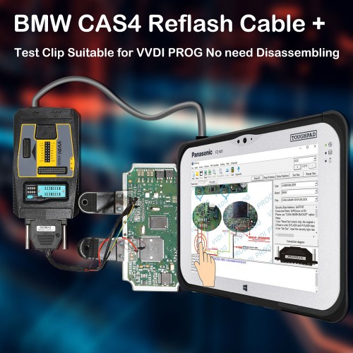 [No Tax] BMW CAS4 Data Reading Socket Adapter+ Clip + Wire Suitable for VVDI PROG Programmer No need Disassembling