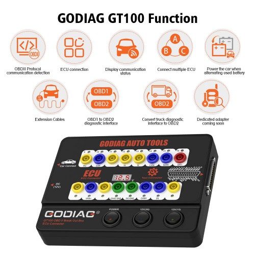 GODIAG GT100 OBDII 16PIN Protocol Detector Breakout ECU Connector with High Quality work with VVDI2/VVDI Pad