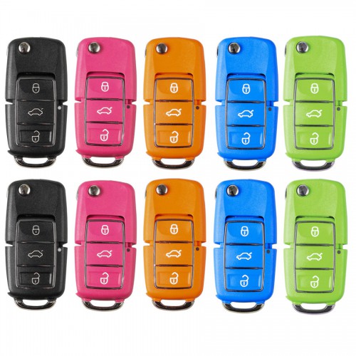 5pcs XHORSE XKB503EN Volkswagen B5 Type Color Remote Key 3 Buttons Get 25 Bonus Points for Each Key 