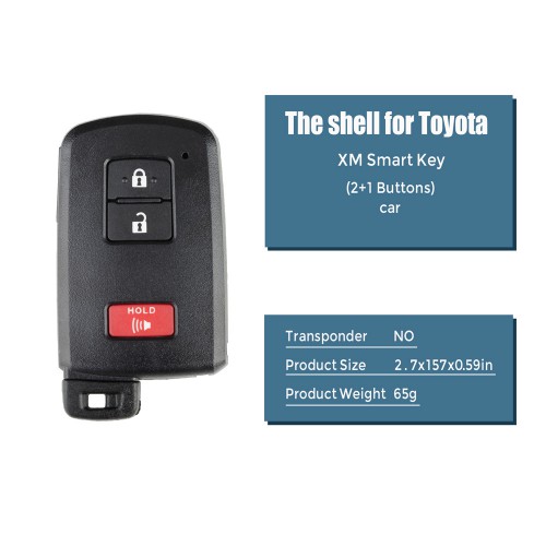 VVDI Toyota XM Smart Key Shell 1748 2+1 Buttons