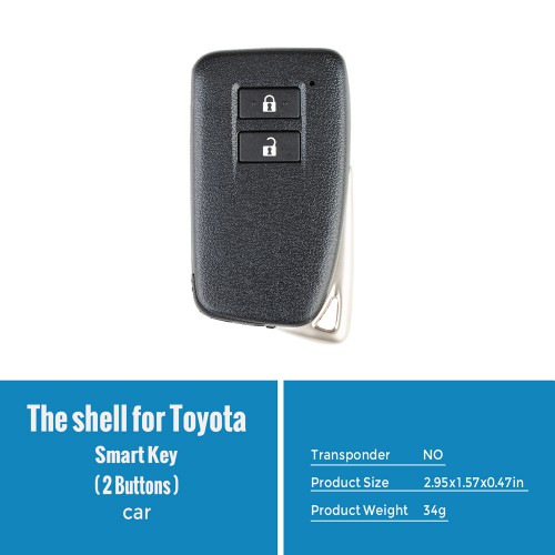 Xhorse VVDI Toyota XM Smart Key Shell 1589 for Lexus 2 Buttons 5pcs/lot