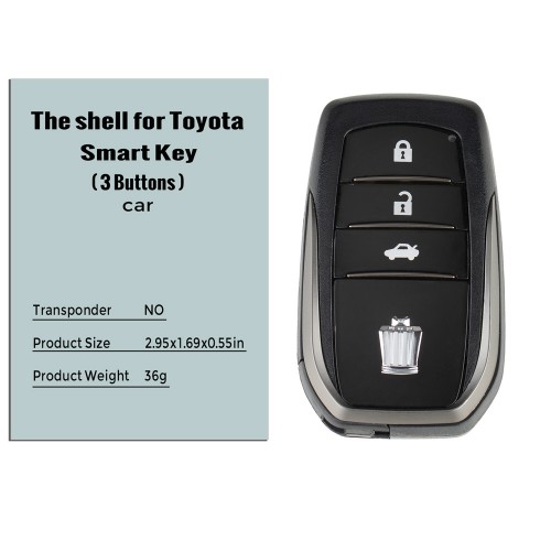 Xhorse VVDI Toyota XM Smart Key Shell 1689 3 Buttons for Crown 5pcst/lot