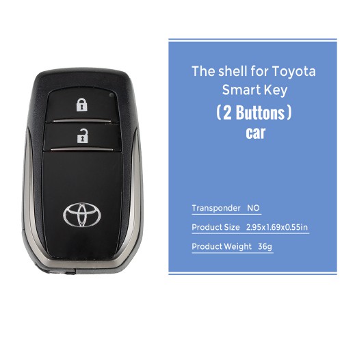 Xhorse VVDI Toyota XM Smart Key Shell 1690 2 Buttons for Highlander 5Pcs/Lot