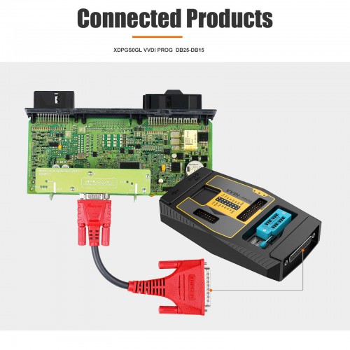 [No Tax] Xhorse XDPGSOGL DB25 DB15 Connector Cable work with VVDI Prog and Solder-free Adapters