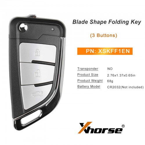 Xhorse XSKFF1EN Smart Remote Key Knife Style 3 Buttons English 5pcs/lot