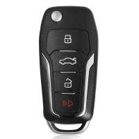 [UK/EU Ship] Xhorse XKFO01EN X013 Series Universal Remote Key Fob 4 Button Ford Type (English Version) 5pcs/Lot