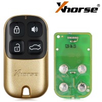 [UK Ship No Tax]XHORSE XKXH02EN Universal Remote Key 4 Buttons for VVDI Key Tool Golden Style English Version 5pcs/lot