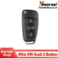 XHORSE VVDI XKA600EN Audi A6L Q7 Style Universal Remote Key 3 Buttons 5pcs/lot Get 25 Bonus Points for Each Key