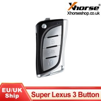 [UK/EU Ship No Tax] Xhorse XELEX0EN Super Remote Key Lexus Type 3 Buttons 5pcs/lot Get 40 Bonus Points for Each Key