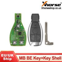 Xhorse VVDI BE Key Pro Improved Version Plus Key Shell 3 Button with Benz Logo Complete Key Package Can exchange MB BGA token