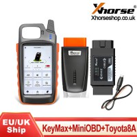 [UK/EU Ship] VVDI Key Tool Max + MINI OBD Tool + Toyota 8A All Keys Lost Adapter+ Renew Cable