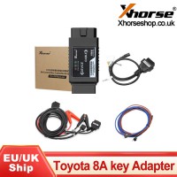 [UK/EU Ship] Xhorse Toyota 8A Non-smart Key Adapter for All Key Lost No Disassembly Work with VVDI2/VVDI Key Tool Max plus MINI OBD Tool