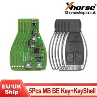 [UK/EU Ship] Xhorse XNBZ01 VVDI BE Key Pro Plus Mercedes Benz Smart Key Shell 3 Button Get 5 Free Tokens for VVDI MB Tool 5pcs/lot