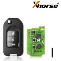 XHORSE XKHO00EN VVDI2 Honda Type Wired Universal Remote Key 3 Buttons English Version (Individually Packaged) 5pcs/lot